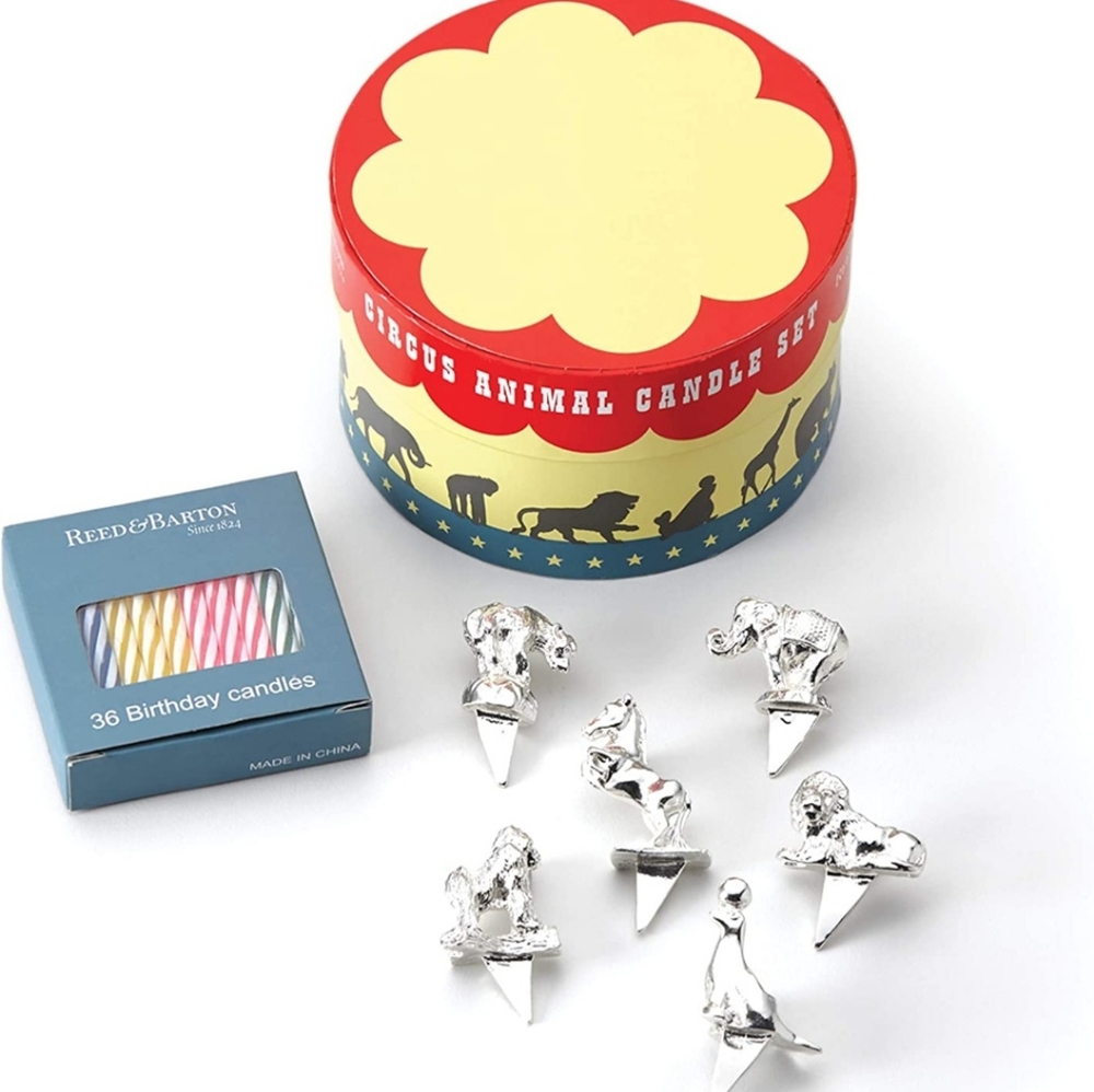 Reed & Barton Circus Animals Birthday Candle 6 pc Set